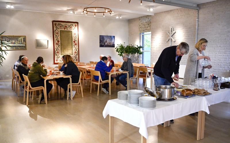 Ansvarssoppan på Mariagården i Saltvik har blivit en tradition.