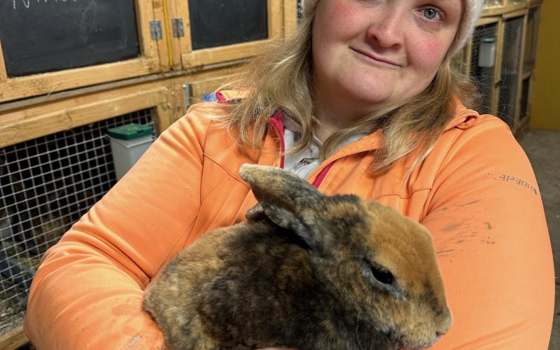 Chris Marins har i dag 53 kaniner som hon dagligen ger kärlek och omvårdnad. Det är mycket jobb, men Chris kan inte tänka sig att vara utan kaninerna.