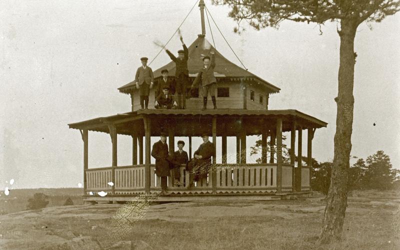 Paviljongen på Badhusberget fotograferad omkring 1920. Ole Gylling.@Normal_indrag: