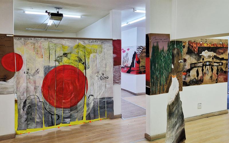 Simon Häggblom och Karin Lind har nu haft sin utställning på Kalashnikovv Gallery i Johannesburg.Privat foto