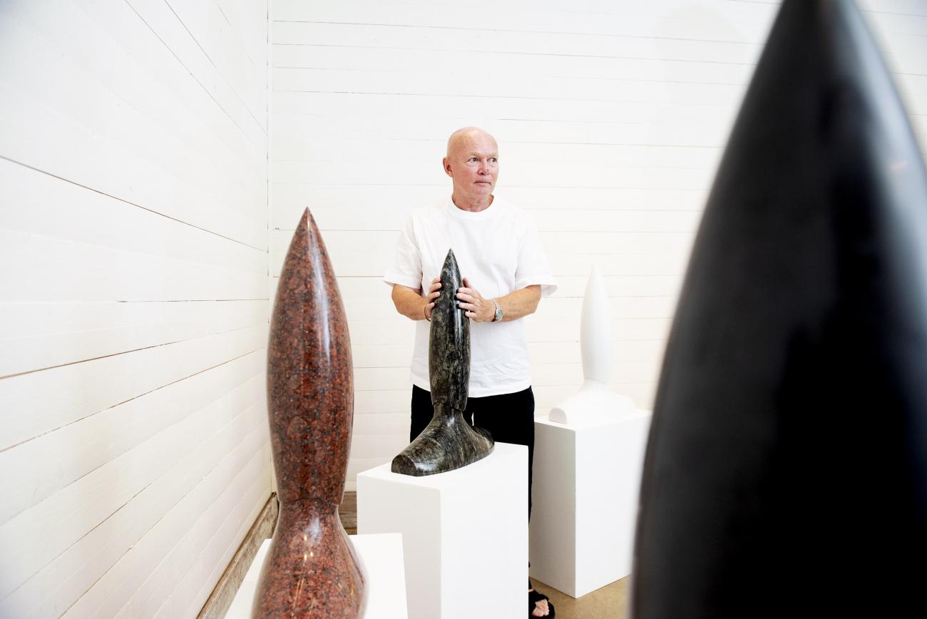 Krister Fagerlund, konstnr, Skulptur, Galleri Skarpans, Ankomst