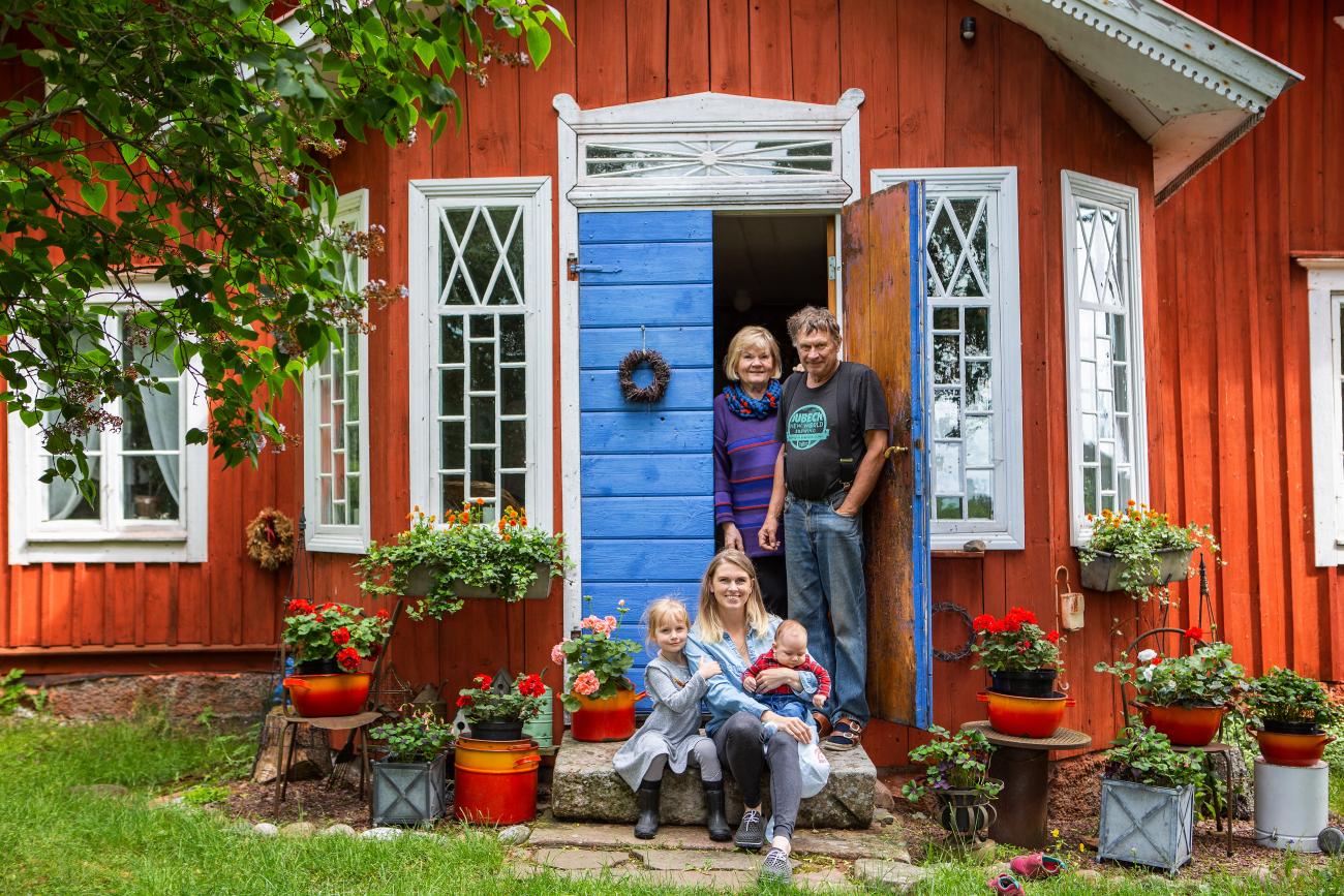 Ukrainsk familj i Saltvik