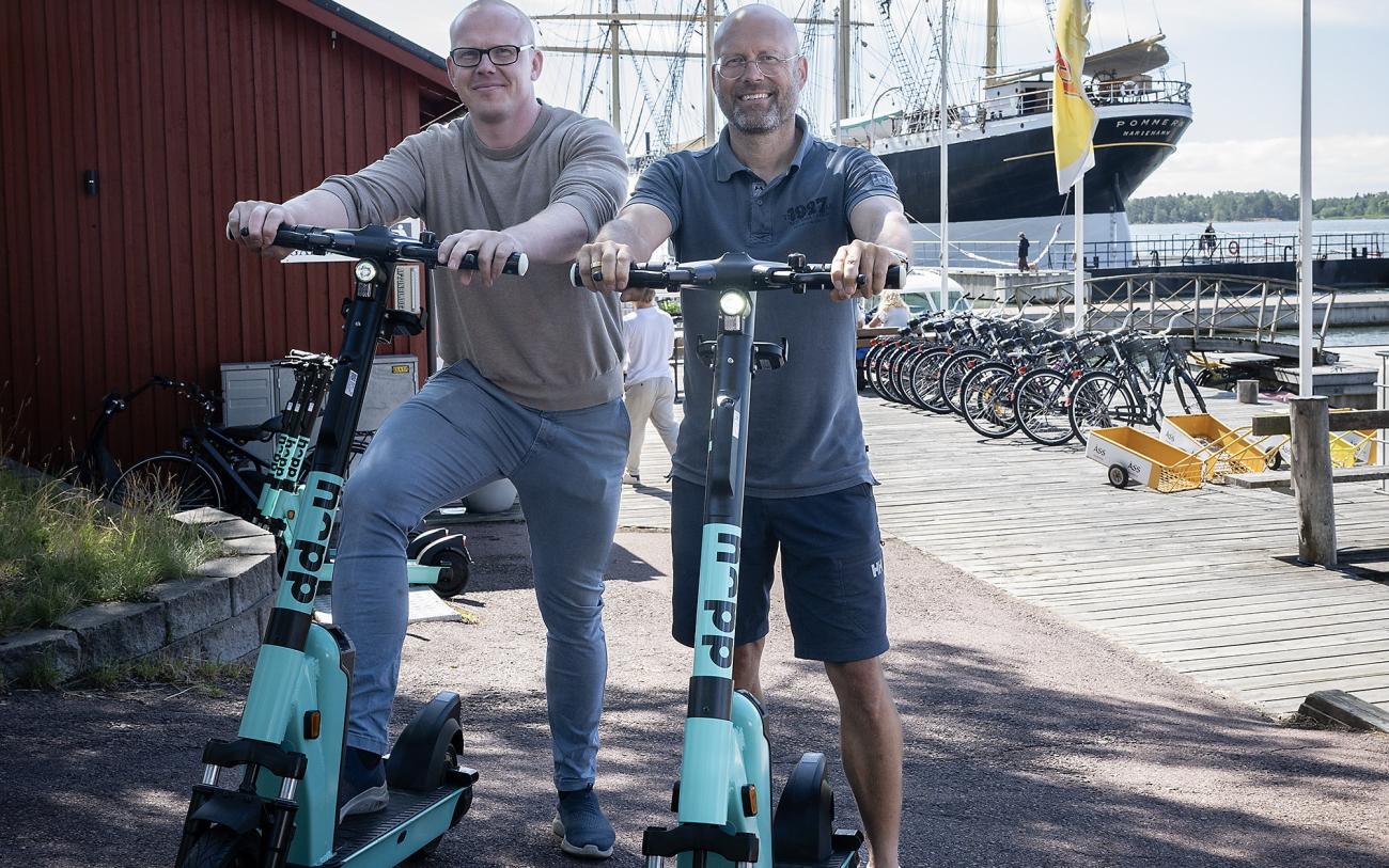 Markus Sundman startade tillsammans med Svein Erik Sogn upp Hopp i Mariehamn i somras. De beskriver den första säsongen som lyckad. 