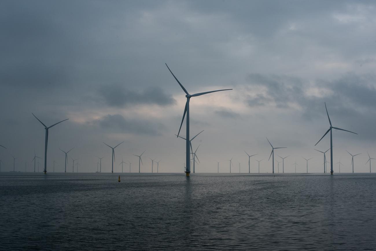 wind power station in the sea in Netherlands *** Local Caption *** @Bildtext:Försvarsmakten har stoppat 334 vindkraftverk i framför allt Ålands södra havsområden.<@Foto>Foto: iStock